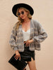  Plaid Long Sleeve Cardigan Trendsi