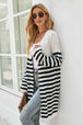 Striped   Cardigan Trendsi