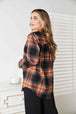  Plaid Dropped Shoulder Shirt Trendsi