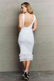 HIDDEN No Doubts Sleeveless Bodycon Ruffle Midi Dress -BazaarBey - www.shopbazaarbey.com