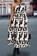 Printed One-Shoulder Tie Waist Dress -BazaarBey - www.shopbazaarbey.com