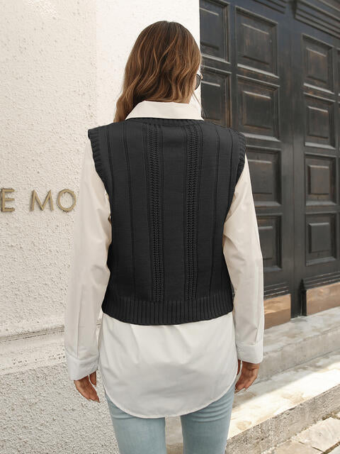 Urban Style V-Neck Sweater Vest Trendsi