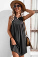 Round Neck Sleeveless Mini Dress -BazaarBey - www.shopbazaarbey.com