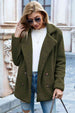  Lapel Collar Sherpa Coat Trendsi