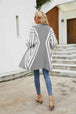 Woven Right Two-Tone  Fuzzy  Cardigan Trendsi