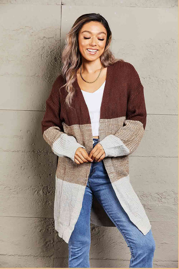    Rib-Knit  Cardigan Bazaarbey