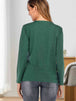 Button Up V-Neck Long Sleeve Cardigan Trendsi
