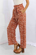  Right Angle  Geometric Printed Pants in Red Orange Bazaarbey