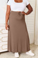  Full Size Soft Rayon Drawstring Waist Maxi Skirt Rayon Trendsi