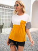 Striped  Round Neck Tee Trendsi