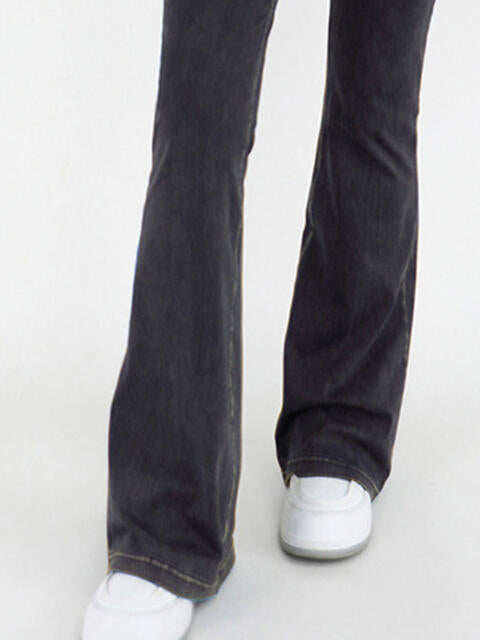 Wide Waistband Bootcut Jeans with Pockets Trendsi