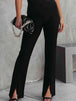 Front Slit Flare Leg Pants Bazaarbey