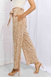 Heimish Right Angle Full Size Geometric Printed Pants in Tan Bazaarbey