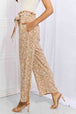 Heimish Right Angle Full Size Geometric Printed Pants in Tan Bazaarbey