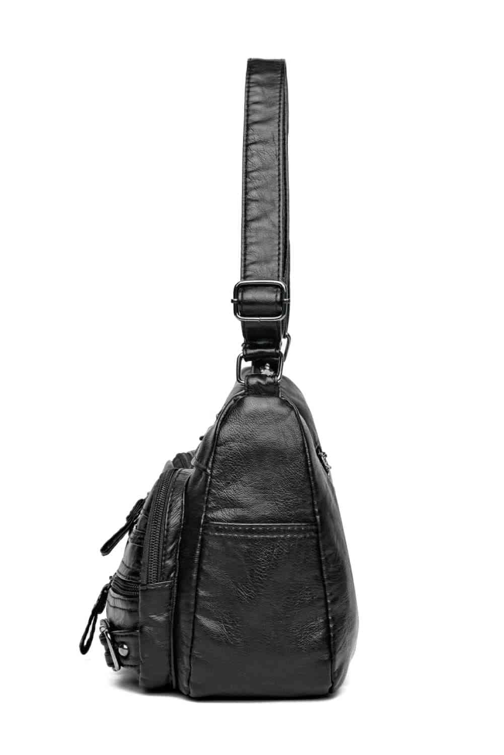 Multi-Pocket PU Leather Crossbody Bag Bazaarbey