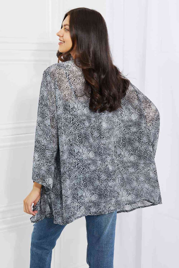 dy  Snake Print Chiffon Kimono Trendsi