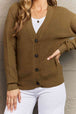    Button Down Cardigan in Olive Trendsi