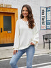 Round Neck Ribbed Trim Sweater Bazaarbey