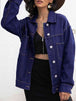 Buttoned Denim Jacket Bazaarbey