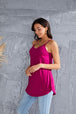 Full Size Spaghetti Strap V-Neck Flowy Tunic Cami Bazaarbey