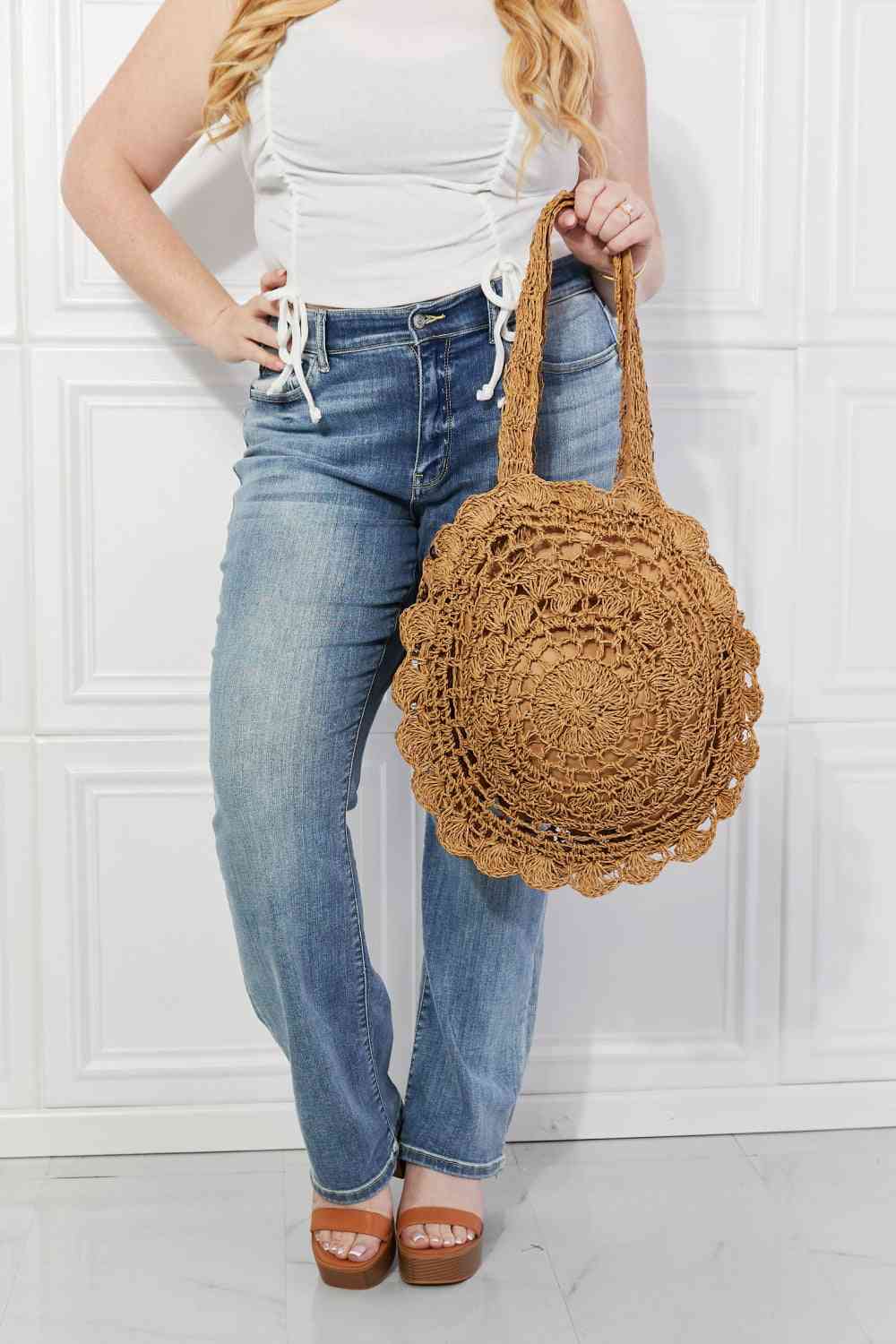  Brunch Time Straw Rattan Handbag Trendsi