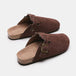 Suede Closed Toe Buckle Slide Trendsi