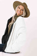 Long Sleeve Button Front Winter Coat Trendsi