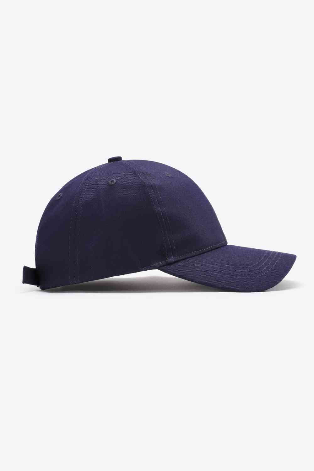 Plain Adjustable Cotton Baseball Cap Trendsi