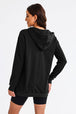 Drawstring Half Zip Hooded Dress -BazaarBey - www.shopbazaarbey.com