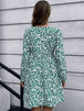 Animal Print Buttoned V-Neck Long Sleeve Dress -BazaarBey - www.shopbazaarbey.com