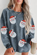  Santa Patch Ribbed Sweatshirt Bazaarbey