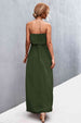 Strapless Split Maxi Dress Bazaarbey