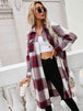 Plaid  Shirt Jacket Trendsi