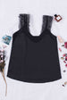 Eyelash Trim Spliced Lace Tank Bazaarbey