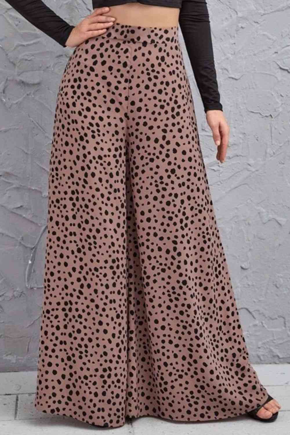 Animal Print High-Rise Culottes Bazaarbey