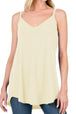 Full Size Spaghetti Strap V-Neck Flowy Tunic Cami Bazaarbey