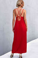 Double Strap Tie Back Dress -BazaarBey - www.shopbazaarbey.com