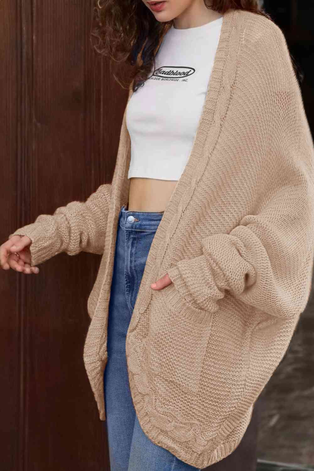   Cardigan with Pockets Trendsi