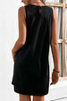 Round Neck Sleeveless Mini Dress -BazaarBey - www.shopbazaarbey.com