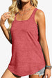 Curved Hem Square Neck Tank Bazaarbey