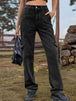 High Waist Cargo Jeans Trendsi