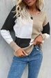  Ribbed Trim Round Neck Knit Pullover Trendsi