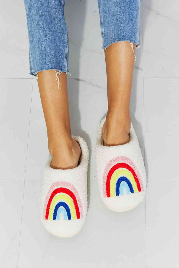 MMShoes Rainbow Plush Slipper Trendsi