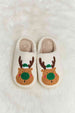 dy Rudolph Print Plush Slide Slippers Trendsi