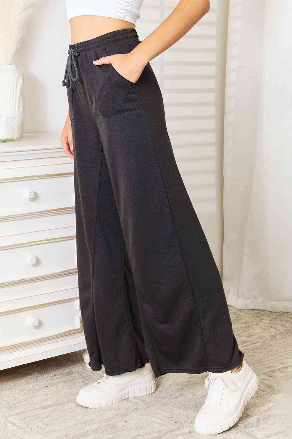  Wide Leg Pocketed Pants Bazaarbey