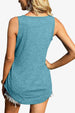 Curved Hem Square Neck Tank Bazaarbey