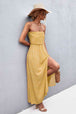 Strapless Split Maxi Dress Bazaarbey