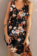  Printed Scoop Neck Sleeveless Buttoned Magic Dress with Pockets Bazaarbey