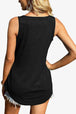 Curved Hem Square Neck Tank Bazaarbey