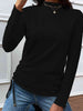 BazaarBey Mock Neck Long Sleeve Knit Top 